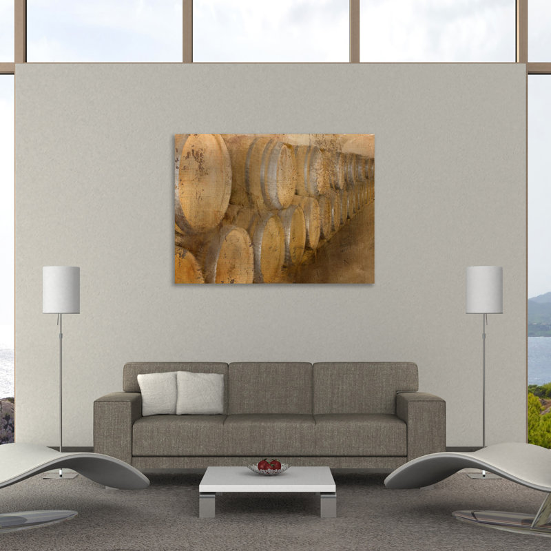 « winery » par kimberly allen, reproduction d’art sur toile tendue, H 24 po x l 32 po x P 1,5 po