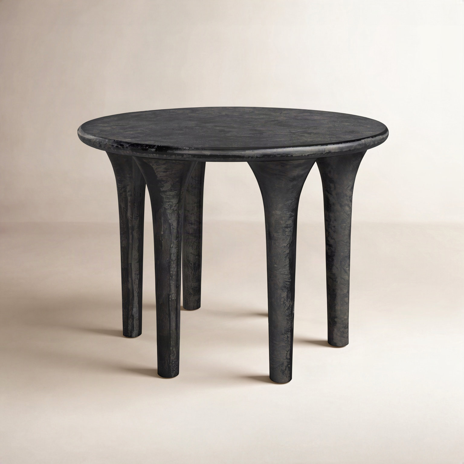 Zed End Table, Raw Black