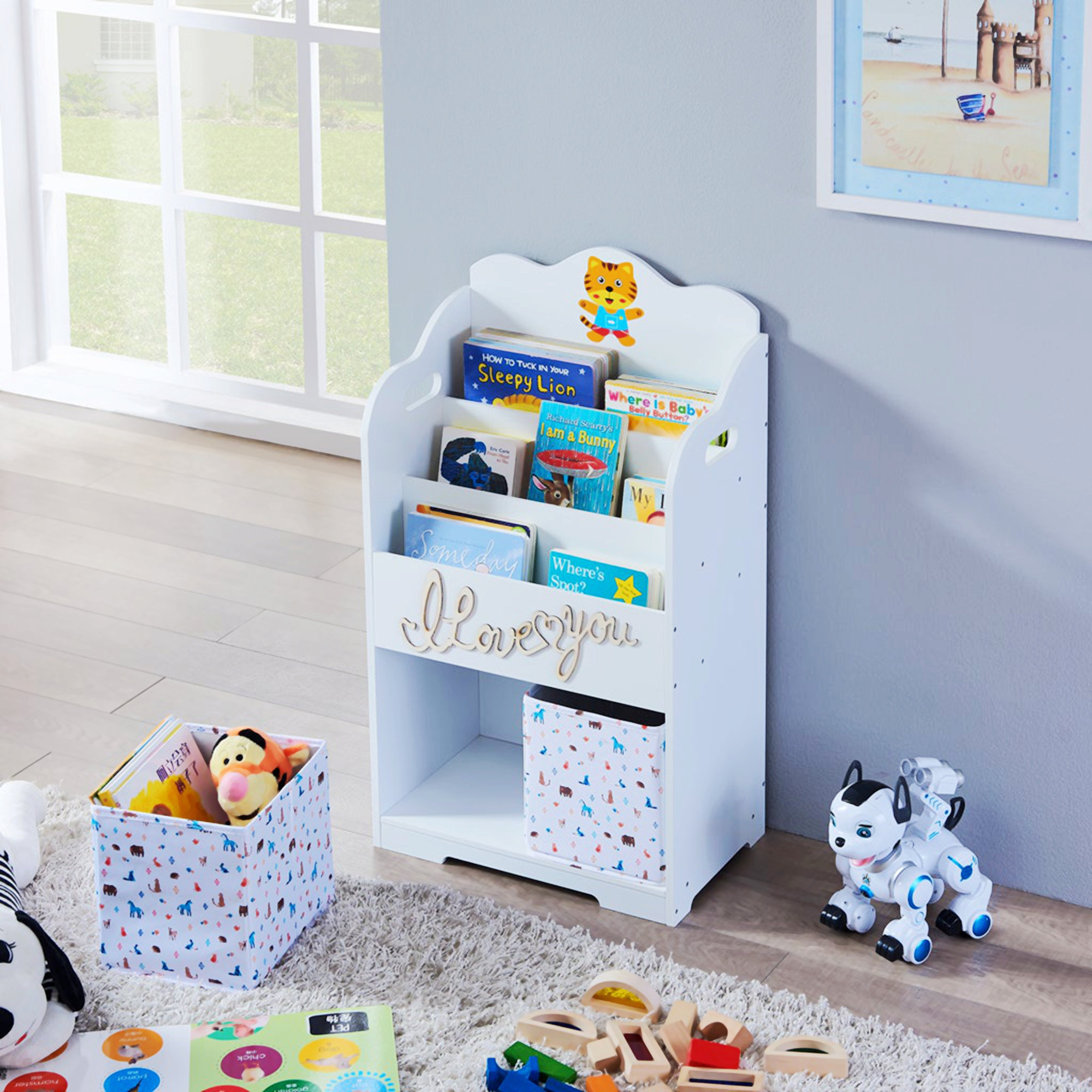 Bookcase Toy Box Harriet Bee Maison Kids Bookcase With Toy Storage | Wayfair