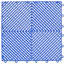 Carreaux de plancher de garage 25 pièces, 15,6 po X 15,6 po Tapis en plastique Drainage antidérapant, bleu-126488470