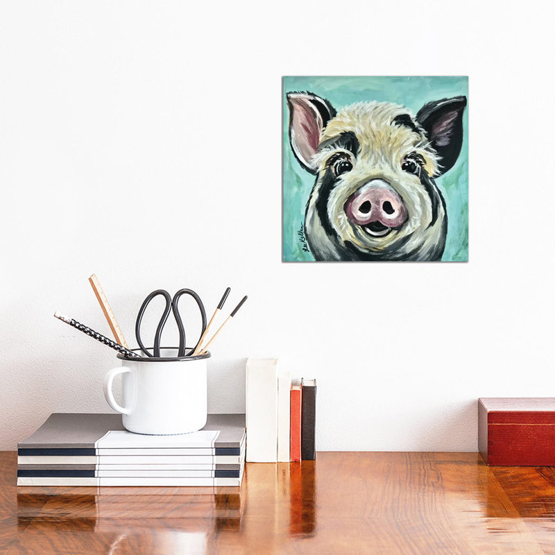 Sarge The Pig - Wrapped Canvas Print, 30.48 cm H x 30.48 cm W