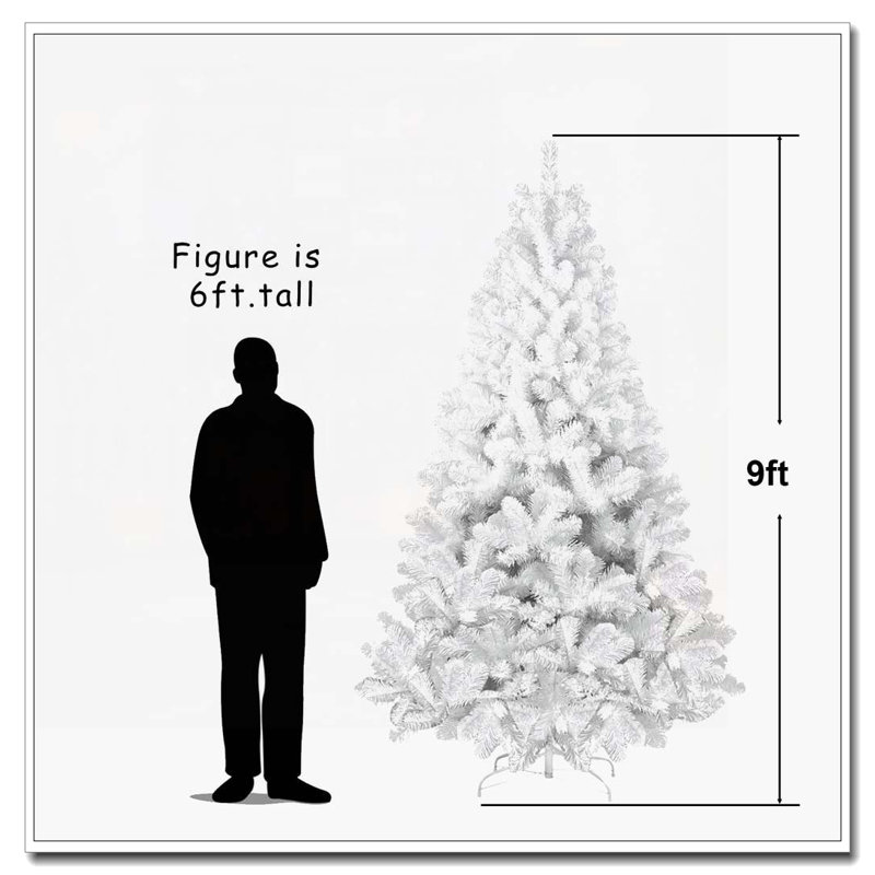 Arbre de Noël blanc 9 pi