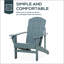 Chaise Adirondack en bois Outsunny