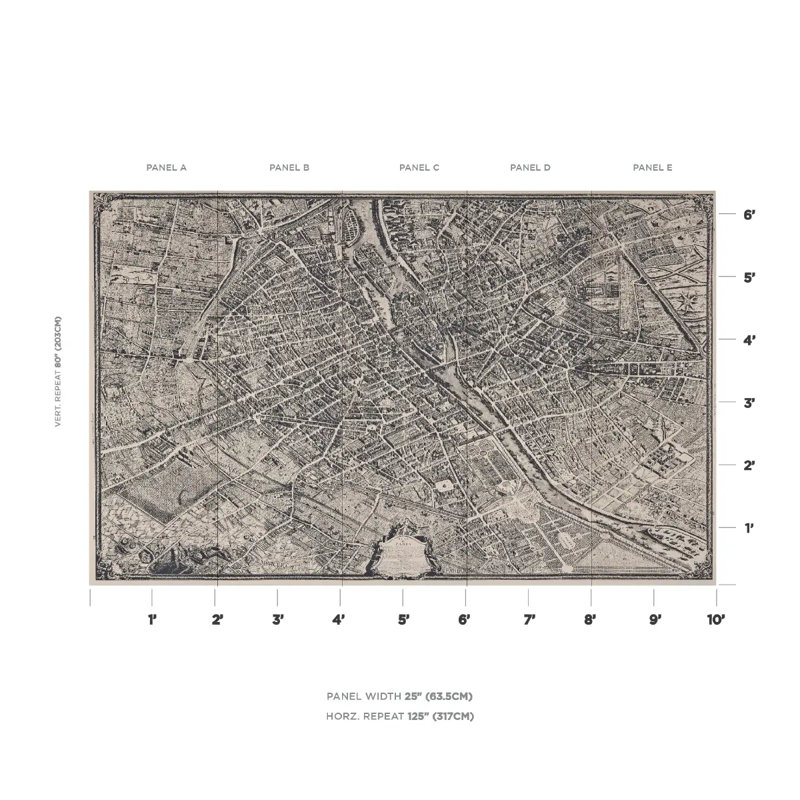 La Cite Panel Set Wallpaper