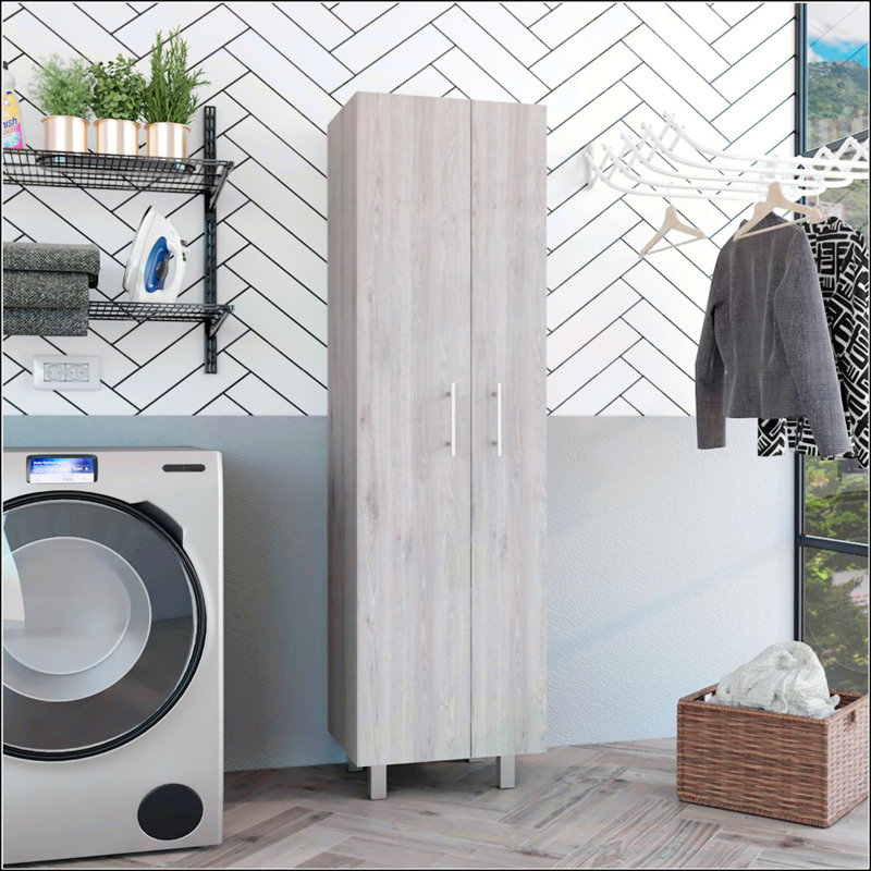 2-Door Rectangle Closet Pantry, White