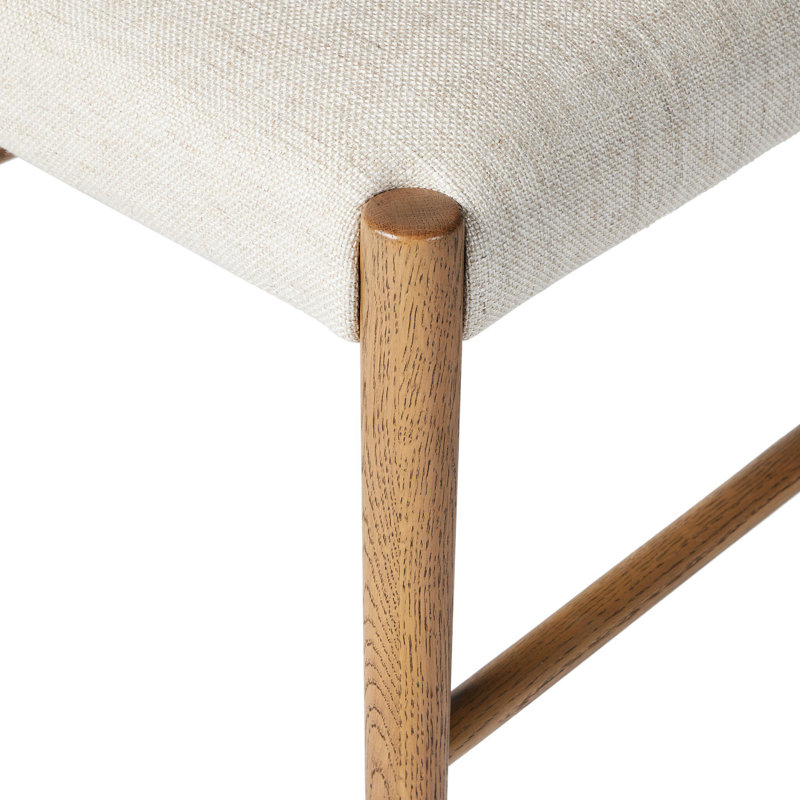 Glenmore Upholstered Dining Chair, Buff Oak Natural, Medium Brown Cotton/Polyester Blend/Viscose