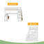 Lit mezzanine simple avec 7 tiroirs, 2 tablettes et un bureau-517205609