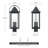3-Light Black Outdoor Pier Mount Light Lantern Head-123822025