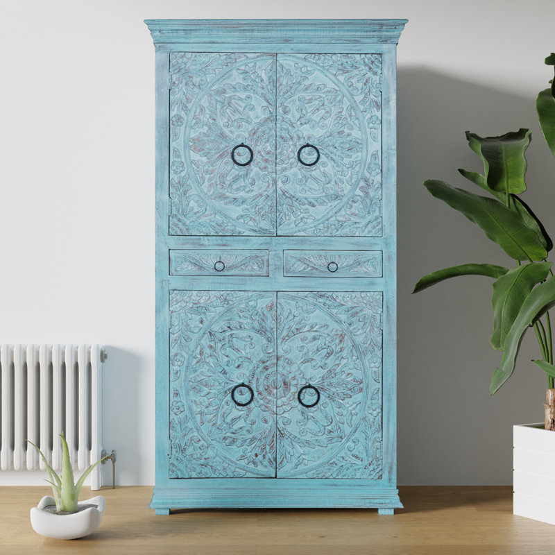 Armoire 4 portes Lancey, Menthe