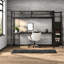 Lit mezzanine en métal avec bureau et rangement
