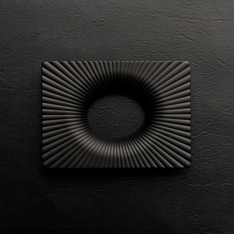 Bijou Luminesence Collection Pull, Matte Black, 2-1/4"