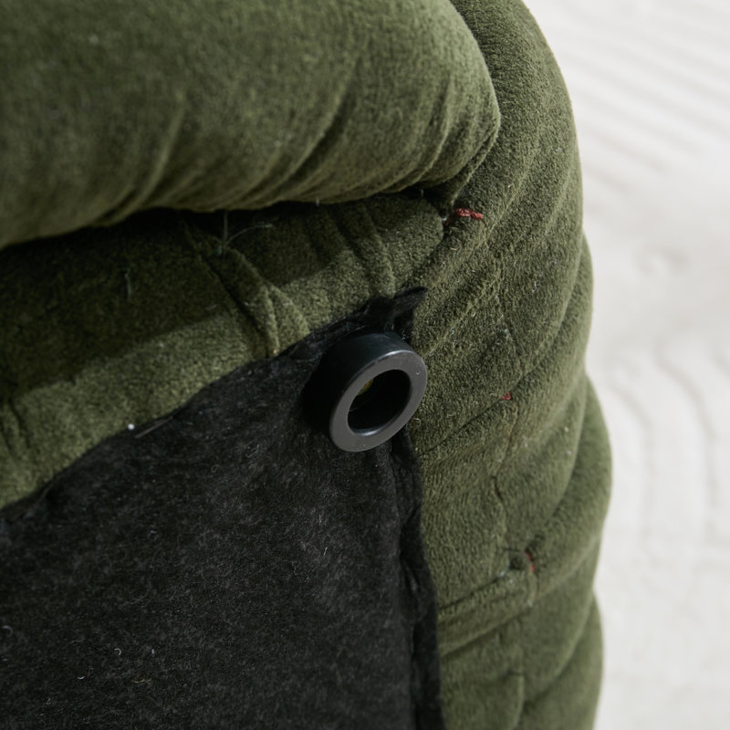 Repose-pieds en tissu Chenille, Vert