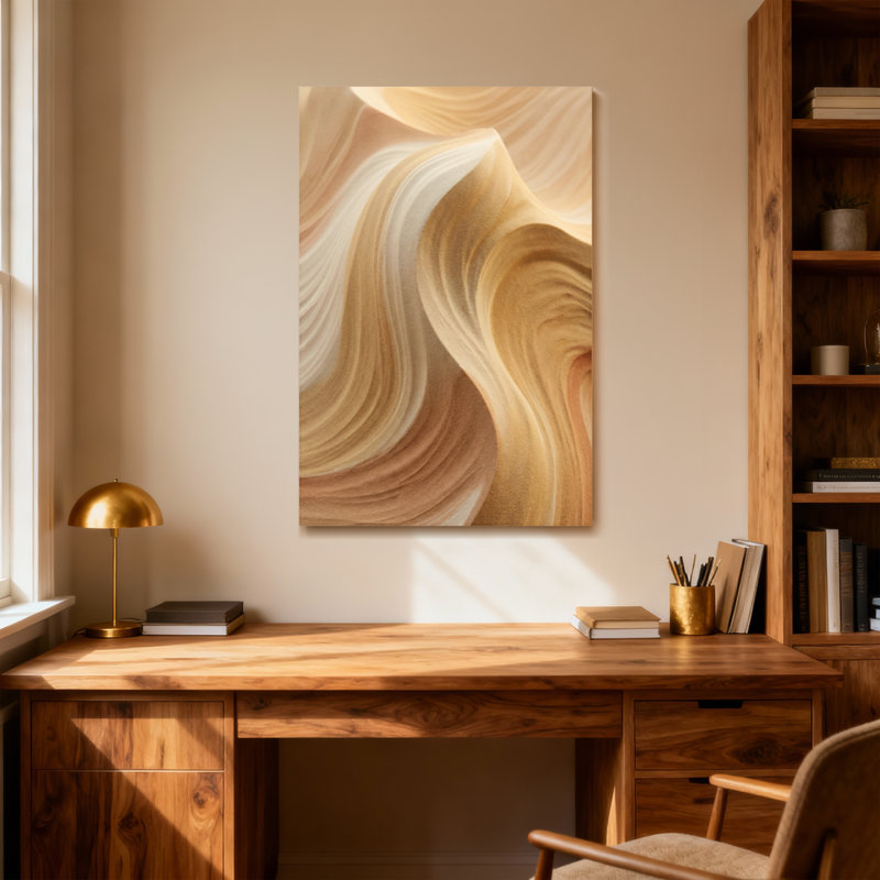 Abstract Abstract Waves In Warm Earth Tones
