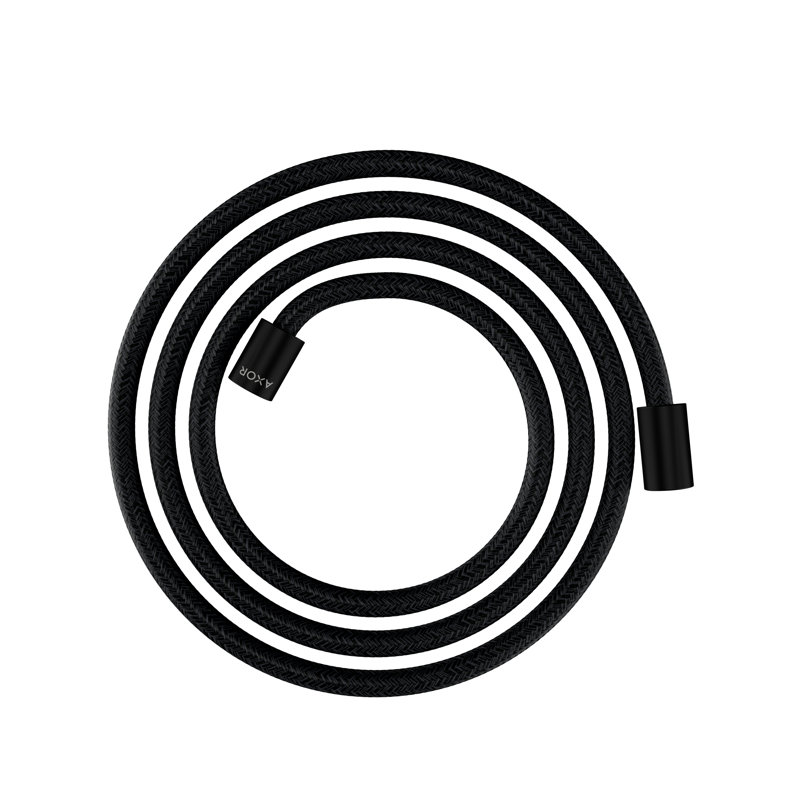 AXOR Shower Solutions Textile Hose with Cylindrical Nut, 79", Matte Black