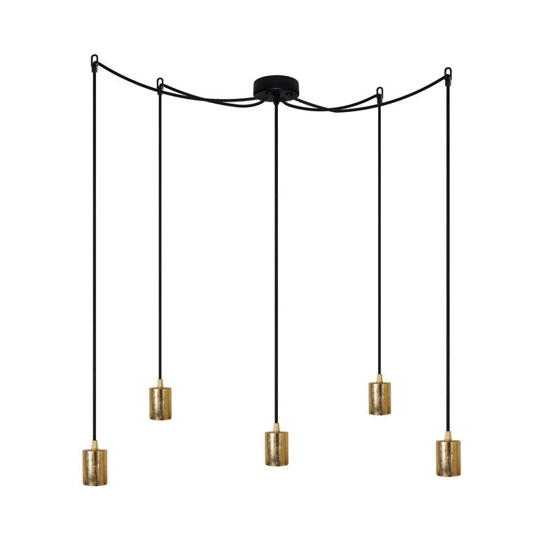 Alec 5 - Light Cluster Pendant, Black/Gold