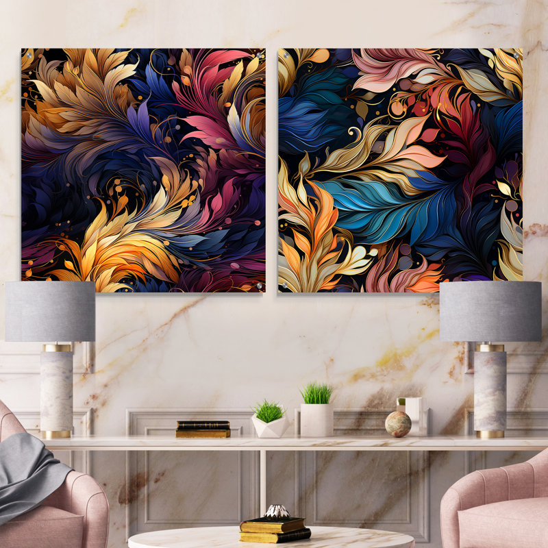 Bergeronnes - Ensemble de 2 art mural en verre acrylique, H 16 po x l 33 po