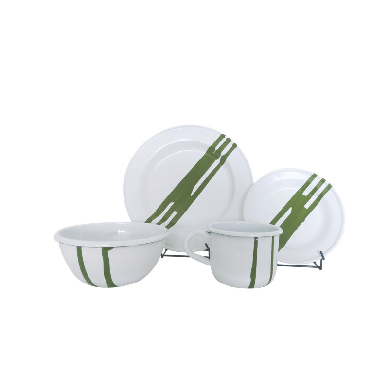 Service de table 16 pièces, service pour 4 Ottomar Abstract, Vert