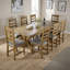 Ciro 2.3m Extending Dining Table & Oak Set 6 Slatted Back Chairs-1085764047