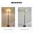 Daguanyuan Wrought Iron & Fabric Floor Lamp