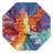 Azaleea Power Loomed Polypropylene Outdoor Are Rug in Blue/Red/Orange-705218213