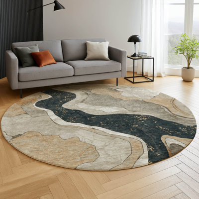 Premium Machine Washable Mayfield AMF2219 abstract Rug