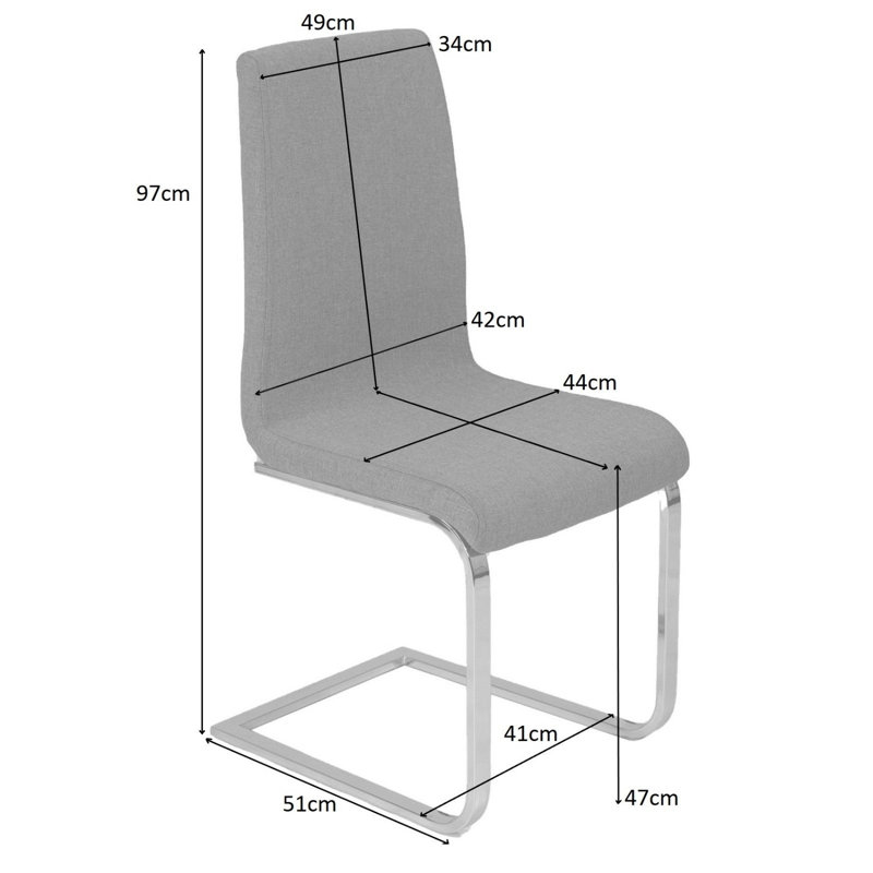 Zullo 49cm H Fabric Upholstered Dining Chair