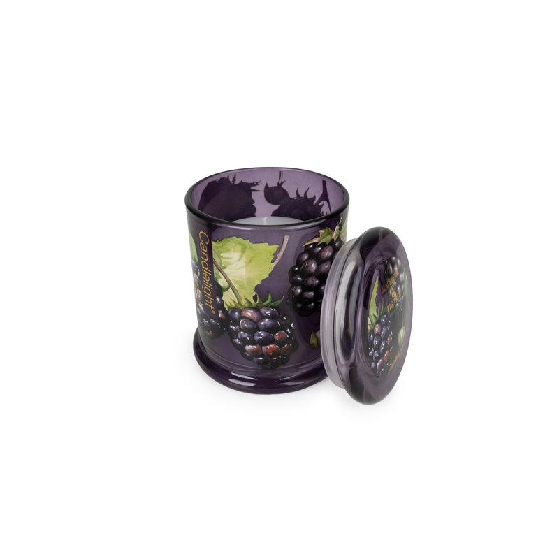 Scented Jar Candle with Glass Holder