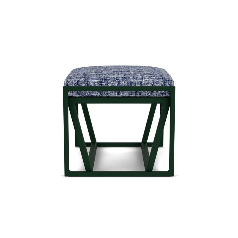 Summit Outdoor Ottoman, Woodland, Visions Cobalt