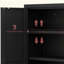Armoire de rangement à 2 portes en métal, armoire en acier thermolaqué avec 3 tablettes robustes réglables, porte magnétique et conception anti-basculement, organisateur autoportant pour cuisine, salle à manger, salon, bureau