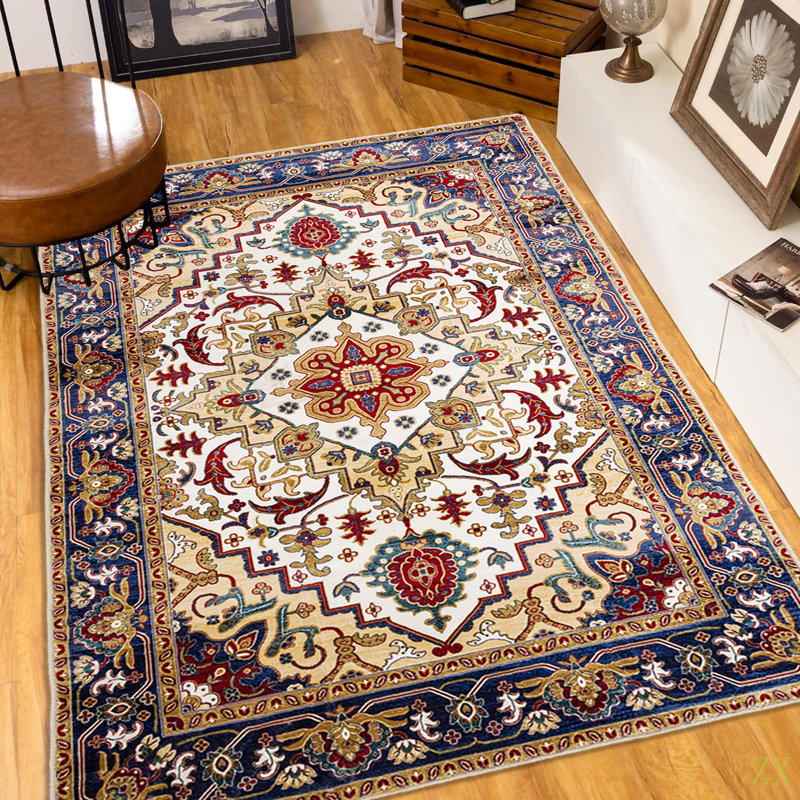 Tapis lavable antidérapant 6 x 9 po Vintage Bohemia