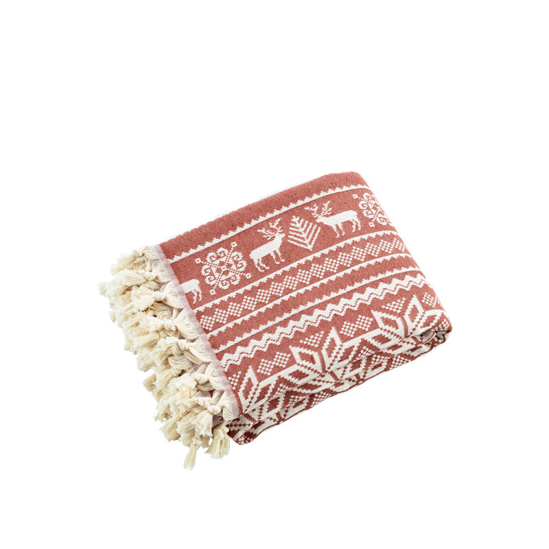 Courtepointe 100% coton Moneta, Rouge tuile