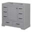 Meuble-lavabo 36 po sans lavabo, base d'armoire seulement, six tiroirs, diviseur de tiroir multifonctionnel, tablette réglable, gris-612091862