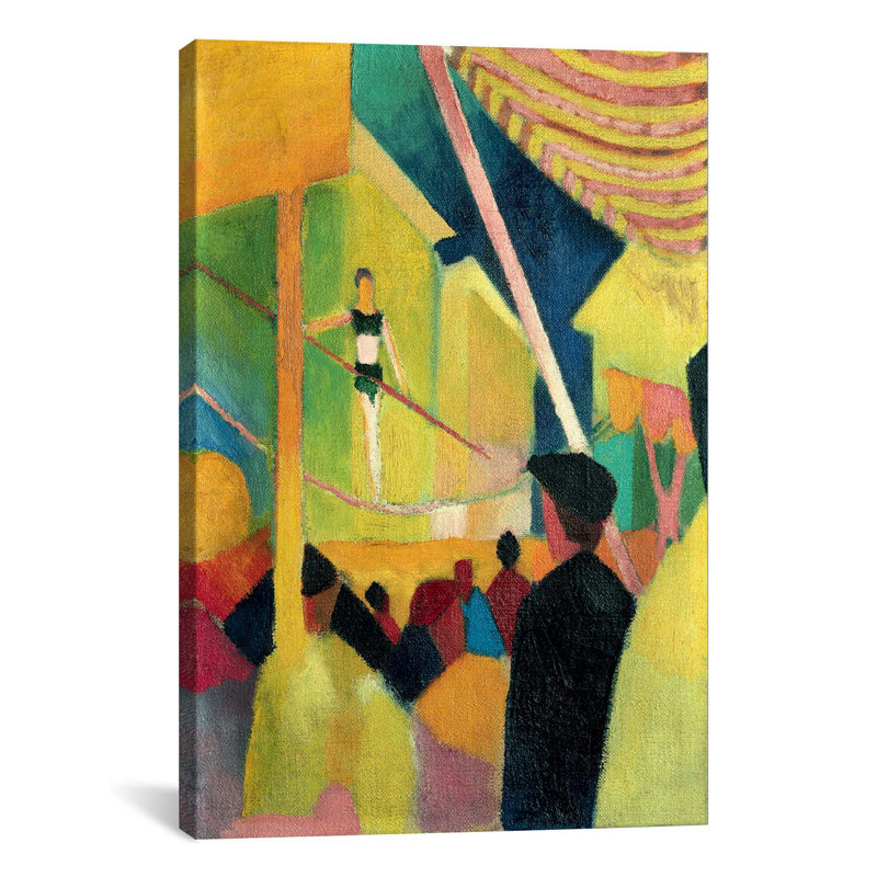 'Acrobat' by August Macke Painting Print on Canvas, 18" H x 12" W x 1.5" D