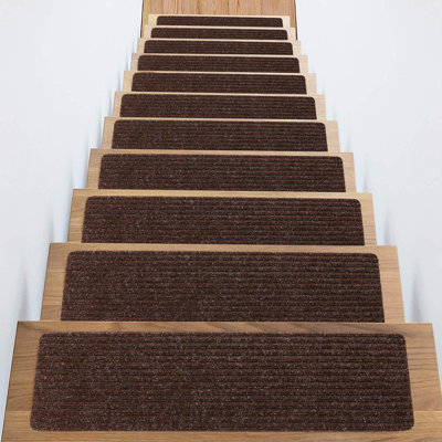 Stair Treads Non-Slip 16 Pack 8"X30" - Carpet Stair Runner For Indoor Wooden Steps