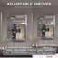Keen Armoire à pharmacie rectangulaire en aluminium encastré ou à fixation en surface avec miroir argenté l 15 po x H 24 po Keen-2046404422-2046404442