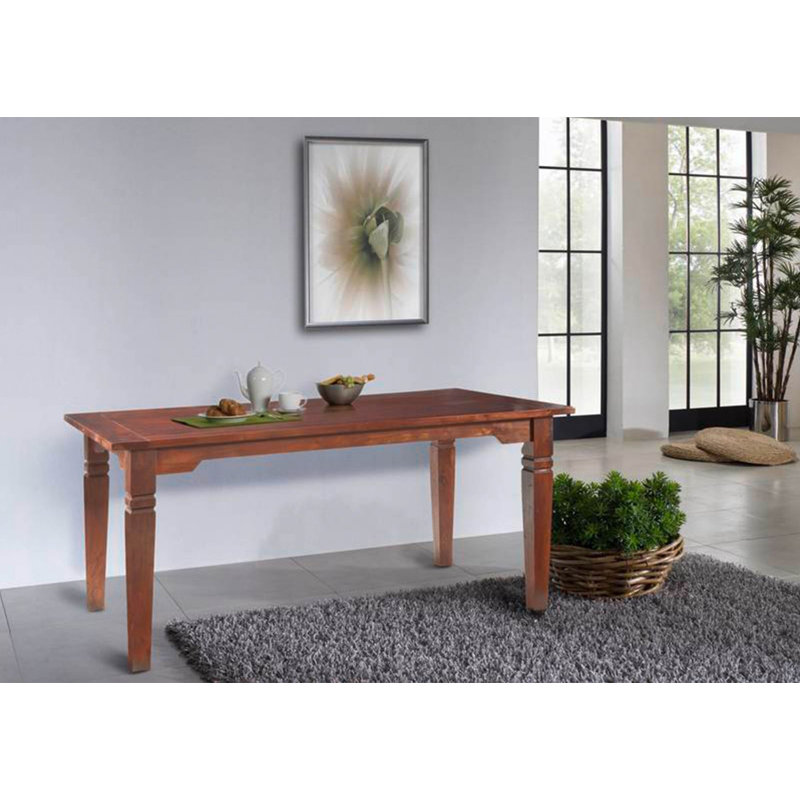 Oxford Extendable Acacia Solid Wood Top Dining Table, Nougat, H76 x L90-170 x W90cm