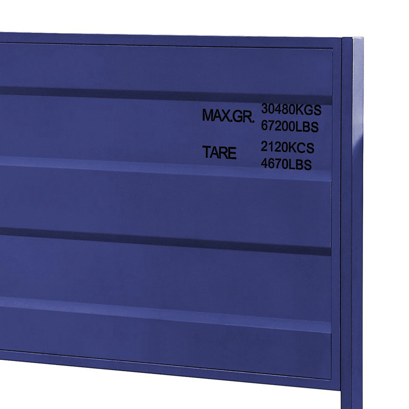 Lit plateforme, Simple, Bleu