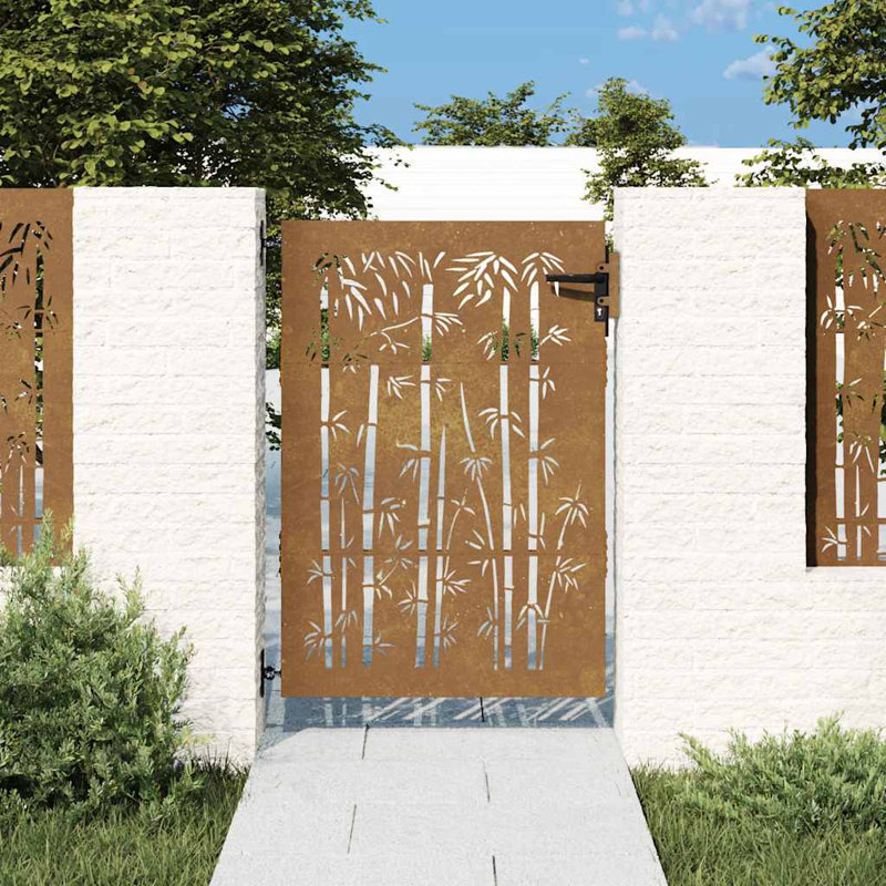 Porte de jardin vidaXL, 33,5 po x 59,1 po, Brun
