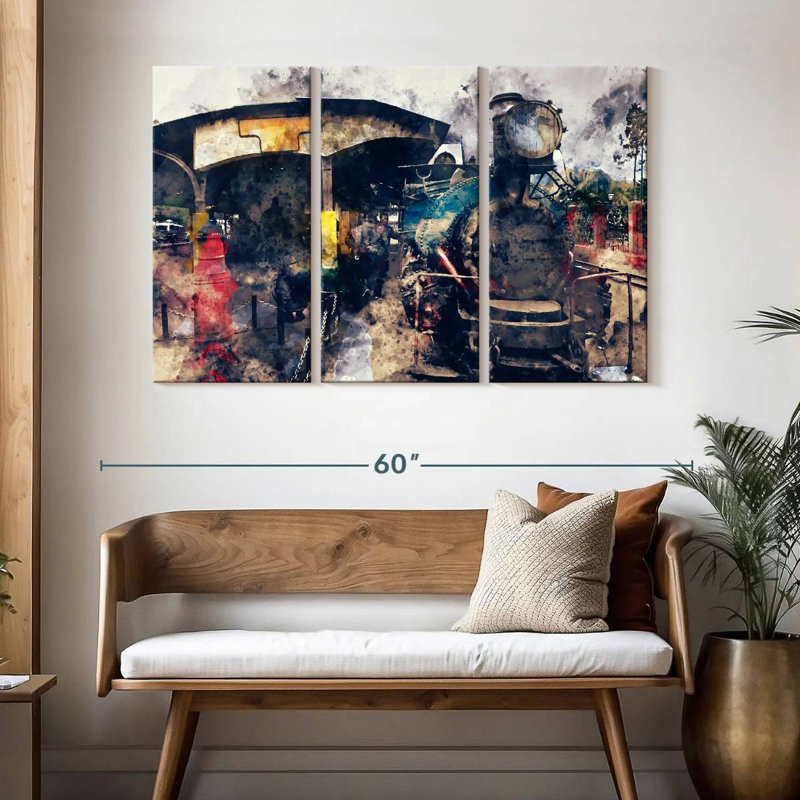 Mehar Steam Train, 32" H x 50" W