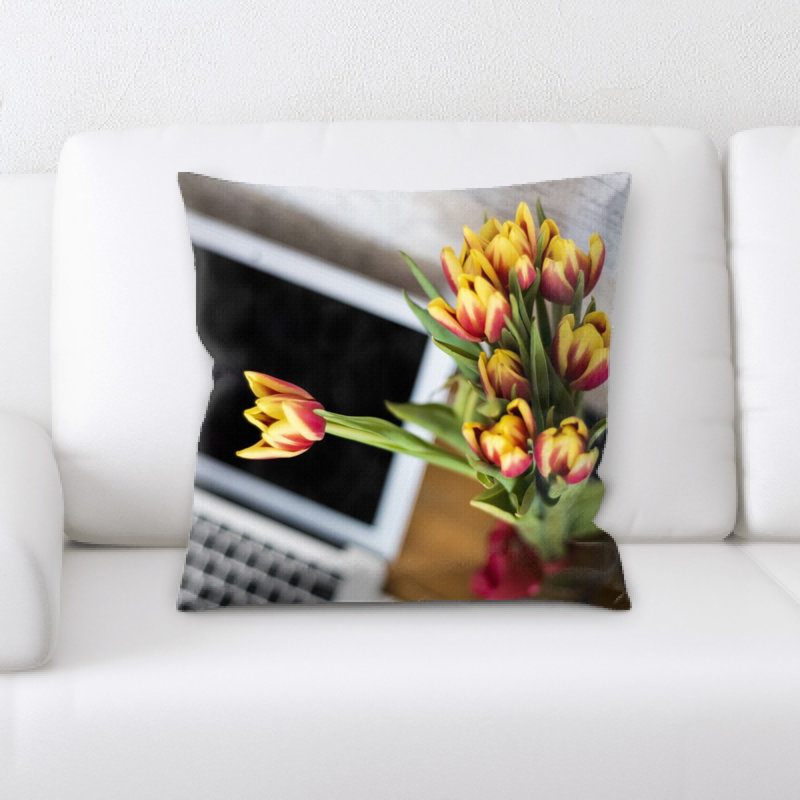 Coussin décoratif fleurs