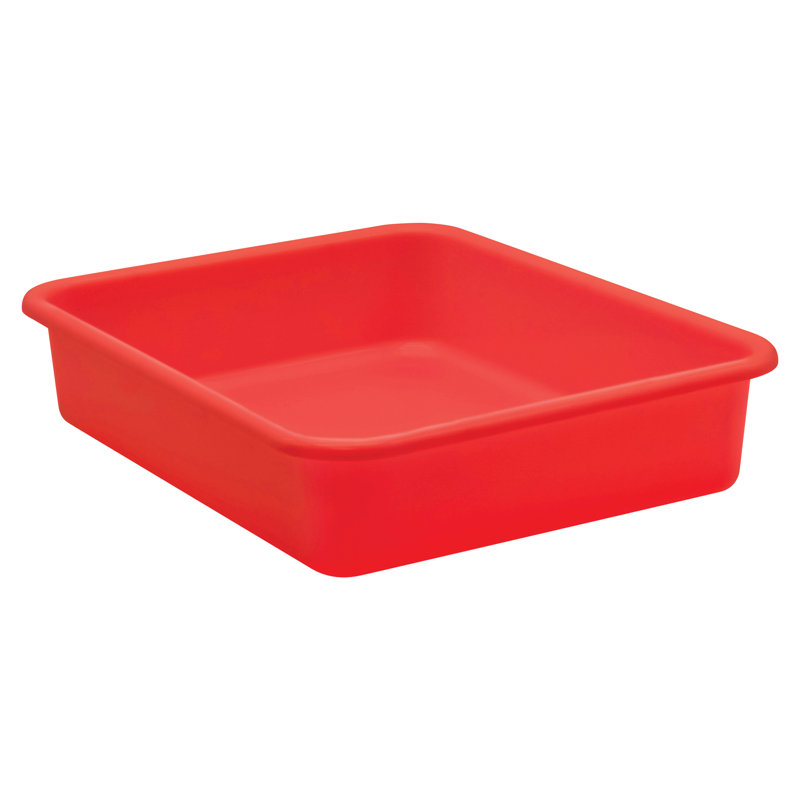 Ensemble de bacs en plastique, Rouge, H 7,75 po x l 11,38 po x P 5 po