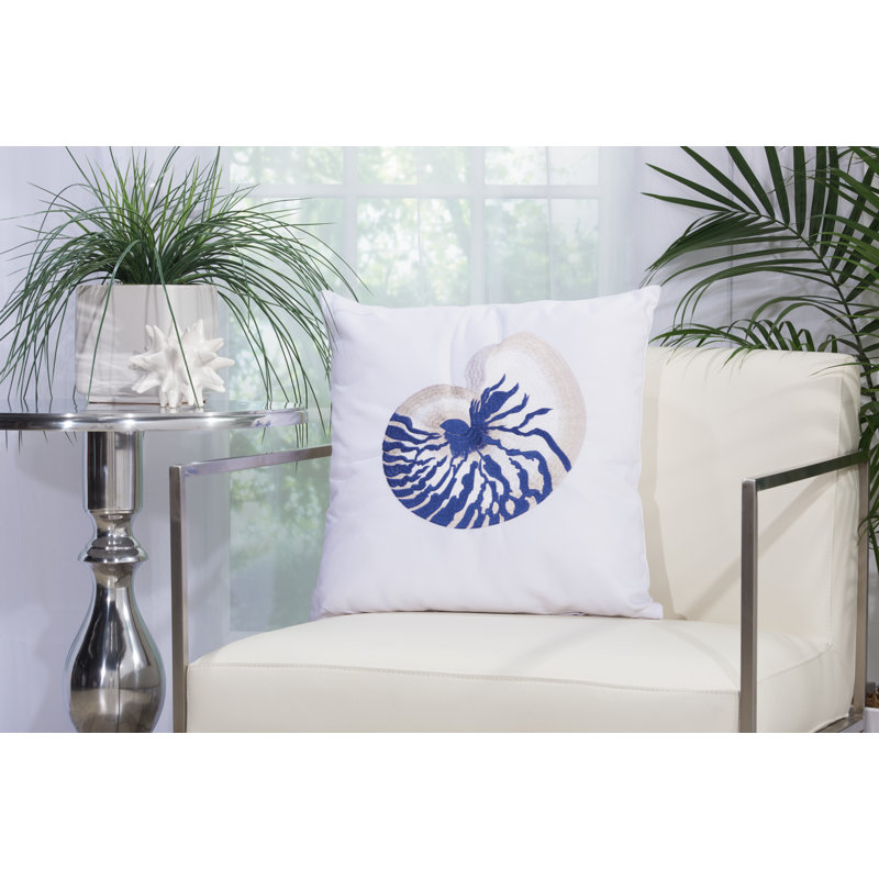 Appliqued Outdoor Throw Pillow