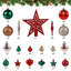 72 pièces de boules de Noël décoratives, boules de Noël suspendues, décorations d'arbre de Noël pour les fêtes-1960703802