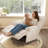 38.19" Wide Chenille Modern Upholstered Manual Swivel Recliner, Standard Recliner, Widened Width, 360° Swivel and Tuxedo Armrests-1478371784