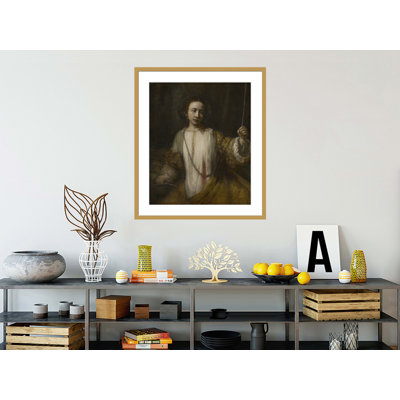 «Lucretia» par Rembrandt van Rijn - Estampe numérique encadrée