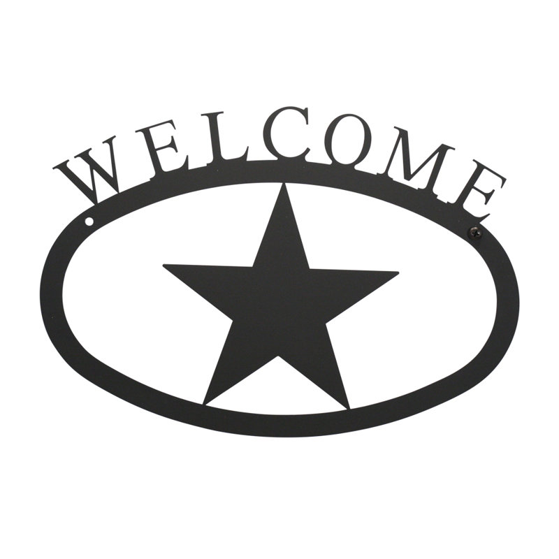Star - Welcome Sign  Large, 12.5" H x 17.5" W x 0.05" D