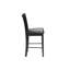 Table de salle à manger à hauteur de comptoir avec table noire et 4 options de chaises rembourrées en similicuir 5 pièces: tablettes et chaises