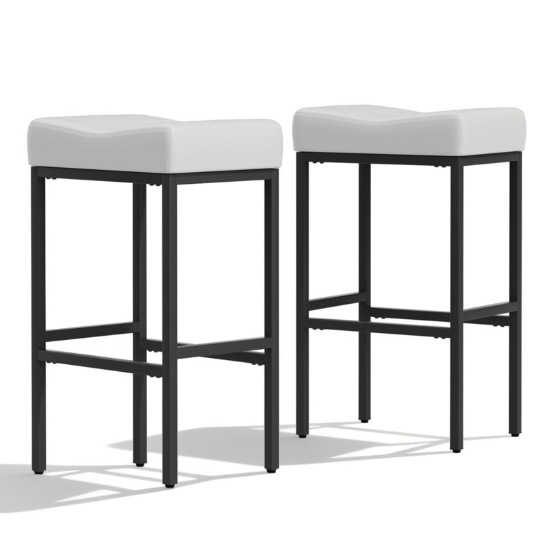 Tabourets de bar rembourrés avec siège courbé et tabourets à hauteur de comptoir, Tabouret de bar (hauteur de siège 31,5 po)