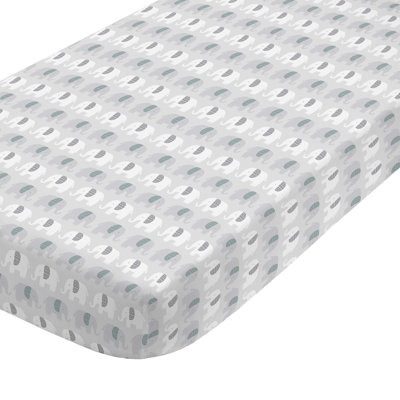 Drap housse pour lit de bébé éléphant 100% coton aztec mix & match