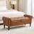Tufted Upholstered Storage Bench with Nailhead Trim and Rolled Arm Design-1768078724-1768078726